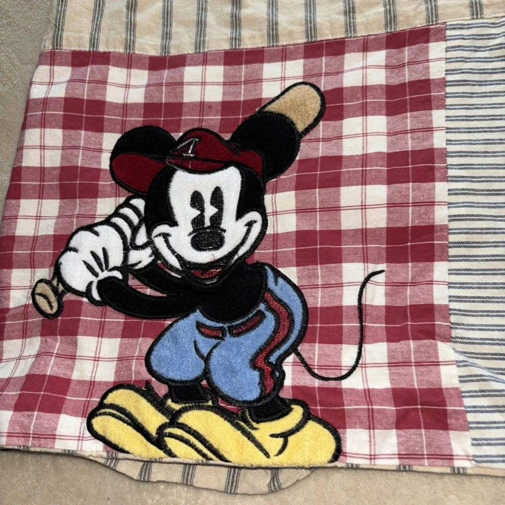 Disney‎ Sports Mickey Window Valance Curtain 56x13 Pie Eyed Mickey Mouse Theme